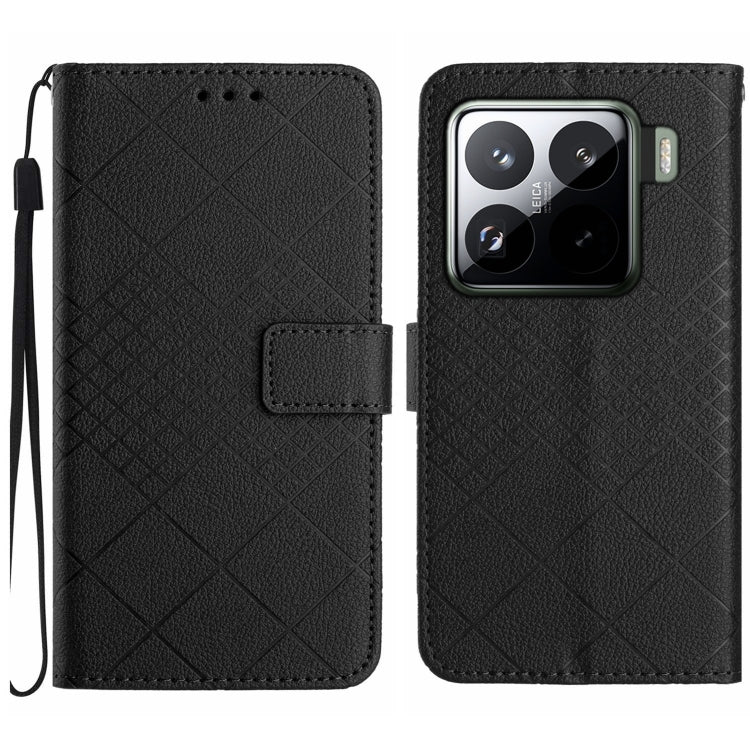 Rhombic Grid Texture Leather Phone Case, For Xiaomi 15 Ultra, For Xiaomi Poco X7 Pro, For Xiaomi 15 Pro, For Xiaomi 15, For Xiaomi 14T Pro 5G Global, For Xiaomi 14T 5G Global
