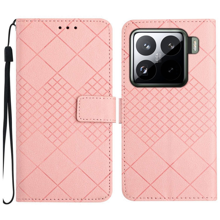 Rhombic Grid Texture Leather Phone Case, For Xiaomi 15 Ultra, For Xiaomi Poco X7 Pro, For Xiaomi 15 Pro, For Xiaomi 15, For Xiaomi 14T Pro 5G Global, For Xiaomi 14T 5G Global