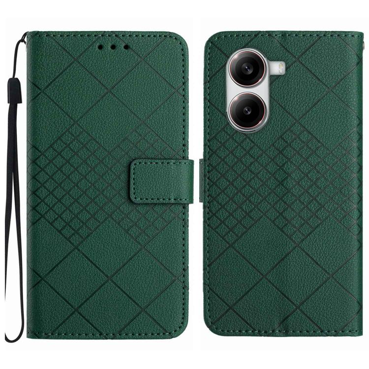 Rhombic Grid Texture Leather Phone Case, For Xiaomi 15T, For Xiaomi 15 Ultra, For Xiaomi Poco X7 Pro, For Xiaomi 15 Pro, For Xiaomi 15, For Xiaomi 14T Pro 5G Global, For Xiaomi 14T 5G Global