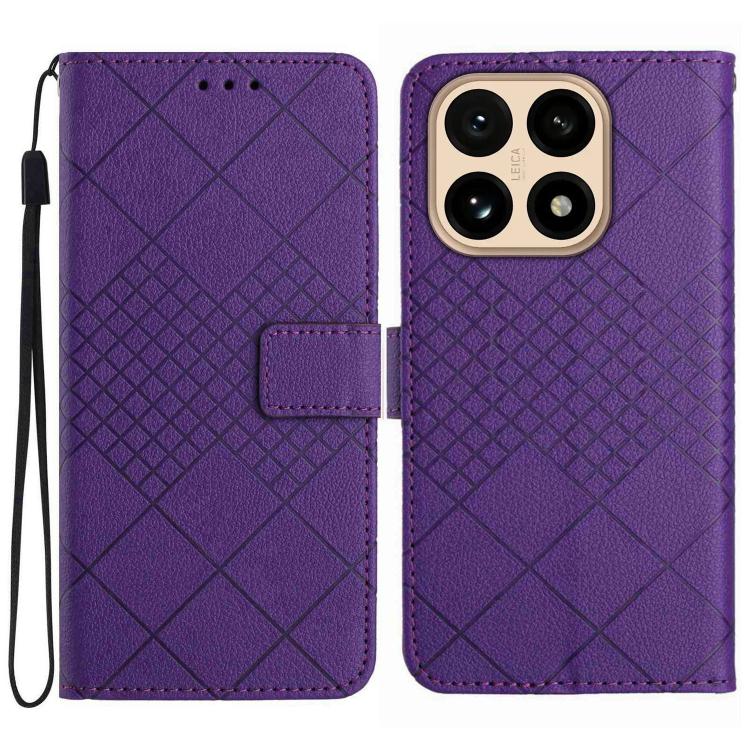 Rhombic Grid Texture Leather Phone Case, For Xiaomi 15T, For Xiaomi 15 Ultra, For Xiaomi Poco X7 Pro, For Xiaomi 15 Pro, For Xiaomi 15, For Xiaomi 14T Pro 5G Global, For Xiaomi 14T 5G Global