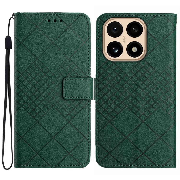 Rhombic Grid Texture Leather Phone Case, For Xiaomi 15T, For Xiaomi 15 Ultra, For Xiaomi Poco X7 Pro, For Xiaomi 15 Pro, For Xiaomi 15, For Xiaomi 14T Pro 5G Global, For Xiaomi 14T 5G Global