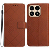 Rhombic Grid Texture Leather Phone Case, For Xiaomi 15T, For Xiaomi 15 Ultra, For Xiaomi Poco X7 Pro, For Xiaomi 15 Pro, For Xiaomi 15, For Xiaomi 14T Pro 5G Global, For Xiaomi 14T 5G Global