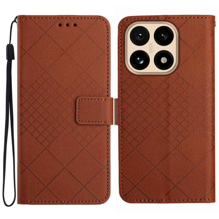 Rhombic Grid Texture Leather Phone Case, For Xiaomi 15T, For Xiaomi 15 Ultra, For Xiaomi Poco X7 Pro, For Xiaomi 15 Pro, For Xiaomi 15, For Xiaomi 14T Pro 5G Global, For Xiaomi 14T 5G Global