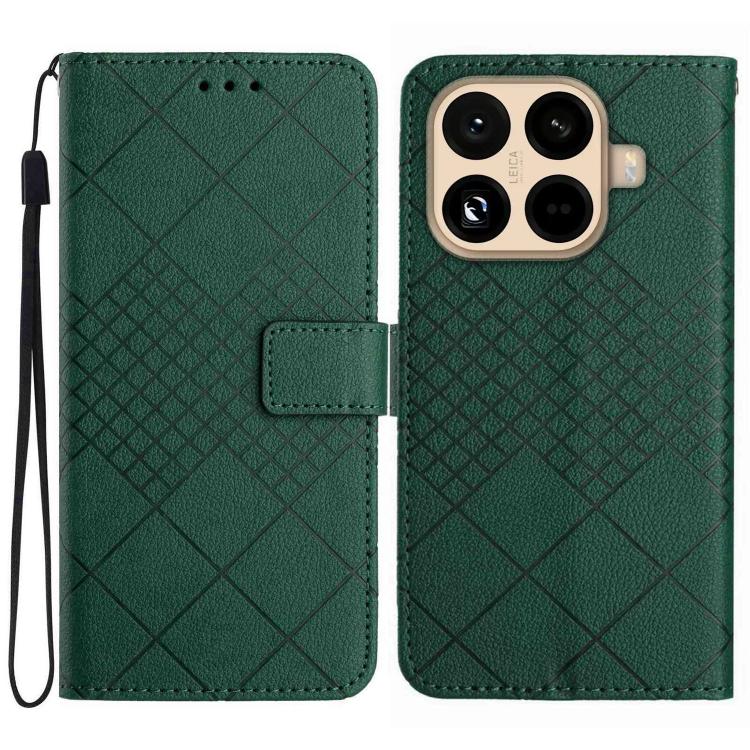 Rhombic Grid Texture Leather Phone Case, For Xiaomi 17T 5G, For Xiaomi Poco X8 Pro 5G, For Xiaomi 17 Pro Max, For Xiaomi 17 Pro, For Xiaomi 17, For Xiaomi Poco M7 4G 169mm, For Xiaomi 15T Pro, For Xiaomi 15T