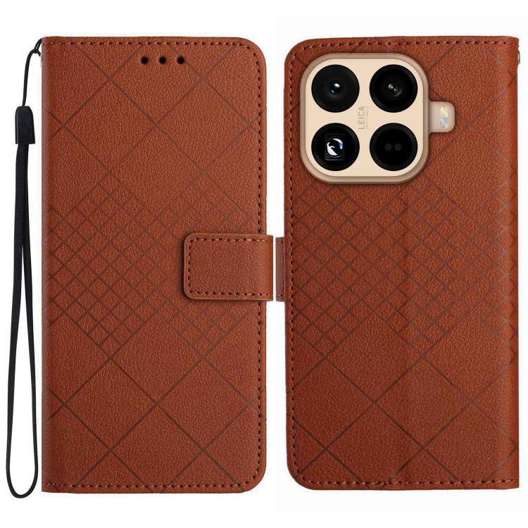 Rhombic Grid Texture Leather Phone Case, For Xiaomi 17T 5G, For Xiaomi Poco X8 Pro 5G, For Xiaomi 17 Pro Max, For Xiaomi 17 Pro, For Xiaomi 17, For Xiaomi Poco M7 4G 169mm, For Xiaomi 15T Pro, For Xiaomi 15T