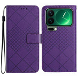 Rhombic Grid Texture Leather Phone Case, For Xiaomi 17T 5G, For Xiaomi Poco X8 Pro 5G, For Xiaomi 17 Pro Max, For Xiaomi 17 Pro, For Xiaomi 17, For Xiaomi Poco M7 4G 169mm, For Xiaomi 15T Pro, For Xiaomi 15T