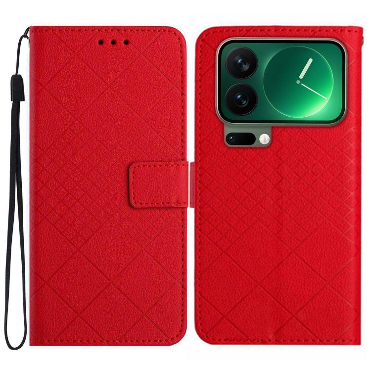 Rhombic Grid Texture Leather Phone Case, For Xiaomi 17T 5G, For Xiaomi Poco X8 Pro 5G, For Xiaomi 17 Pro Max, For Xiaomi 17 Pro, For Xiaomi 17, For Xiaomi Poco M7 4G 169mm, For Xiaomi 15T Pro, For Xiaomi 15T