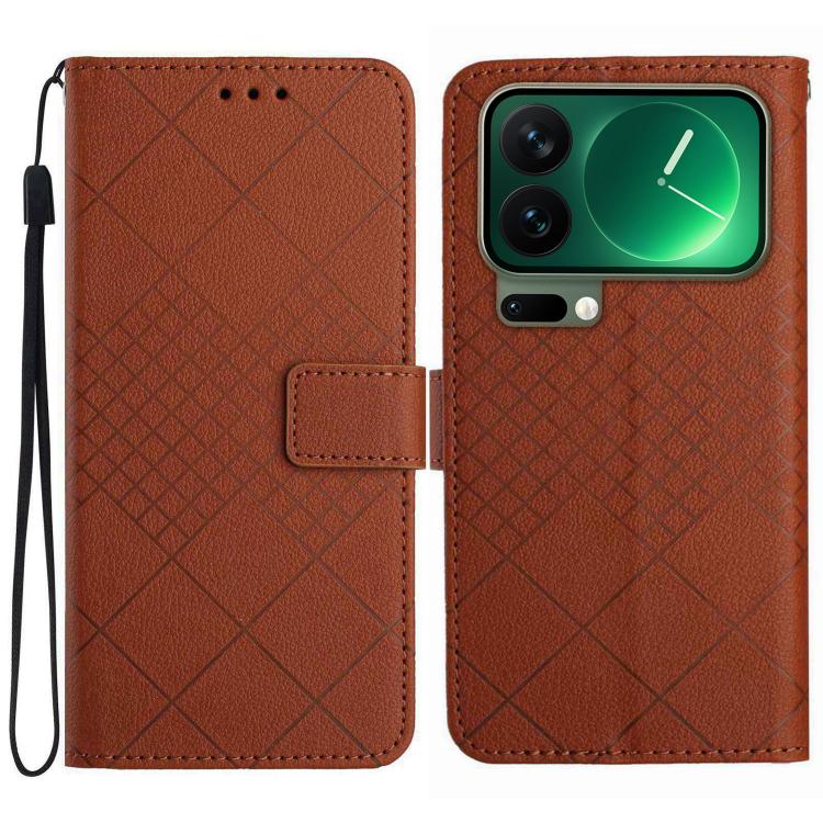 Rhombic Grid Texture Leather Phone Case, For Xiaomi 17T 5G, For Xiaomi Poco X8 Pro 5G, For Xiaomi 17 Pro Max, For Xiaomi 17 Pro, For Xiaomi 17, For Xiaomi Poco M7 4G 169mm, For Xiaomi 15T Pro, For Xiaomi 15T