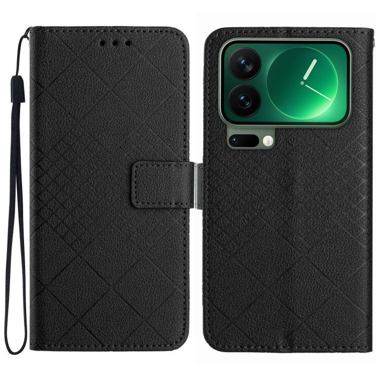 Rhombic Grid Texture Leather Phone Case, For Xiaomi 17T 5G, For Xiaomi Poco X8 Pro 5G, For Xiaomi 17 Pro Max, For Xiaomi 17 Pro, For Xiaomi 17, For Xiaomi Poco M7 4G 169mm, For Xiaomi 15T Pro, For Xiaomi 15T