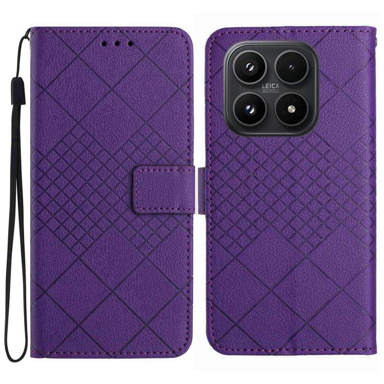 Rhombic Grid Texture Leather Phone Case, For Xiaomi 17T 5G, For Xiaomi Poco X8 Pro 5G, For Xiaomi 17 Pro Max, For Xiaomi 17 Pro, For Xiaomi 17, For Xiaomi Poco M7 4G 169mm, For Xiaomi 15T Pro, For Xiaomi 15T