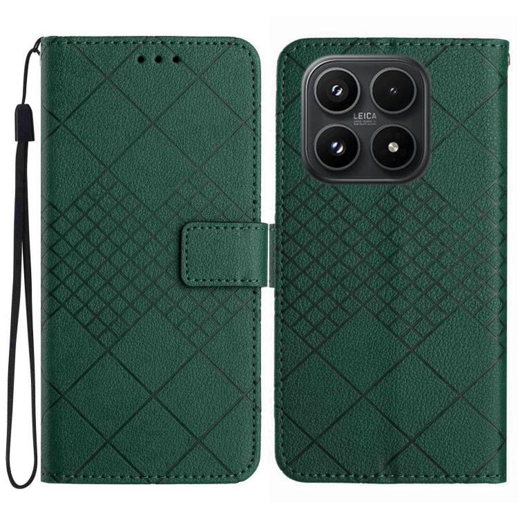Rhombic Grid Texture Leather Phone Case, For Xiaomi 17T 5G, For Xiaomi Poco X8 Pro 5G, For Xiaomi 17 Pro Max, For Xiaomi 17 Pro, For Xiaomi 17, For Xiaomi Poco M7 4G 169mm, For Xiaomi 15T Pro, For Xiaomi 15T