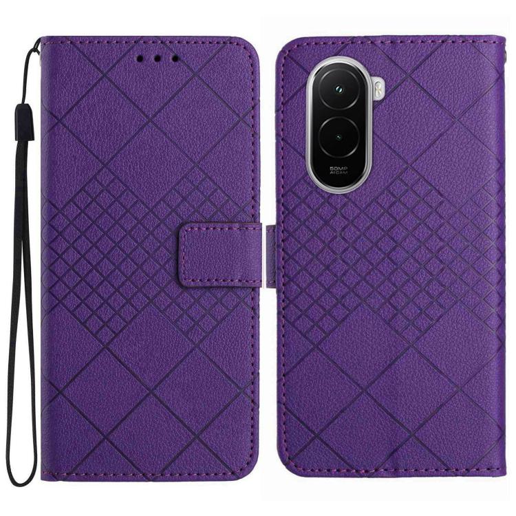 Rhombic Grid Texture Leather Phone Case, For Xiaomi 17T 5G, For Xiaomi Poco X8 Pro 5G, For Xiaomi 17 Pro Max, For Xiaomi 17 Pro, For Xiaomi 17, For Xiaomi Poco M7 4G 169mm, For Xiaomi 15T Pro, For Xiaomi 15T