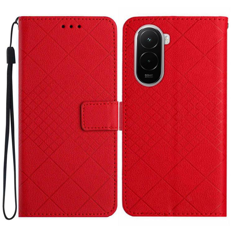 Rhombic Grid Texture Leather Phone Case, For Xiaomi 17T 5G, For Xiaomi Poco X8 Pro 5G, For Xiaomi 17 Pro Max, For Xiaomi 17 Pro, For Xiaomi 17, For Xiaomi Poco M7 4G 169mm, For Xiaomi 15T Pro, For Xiaomi 15T