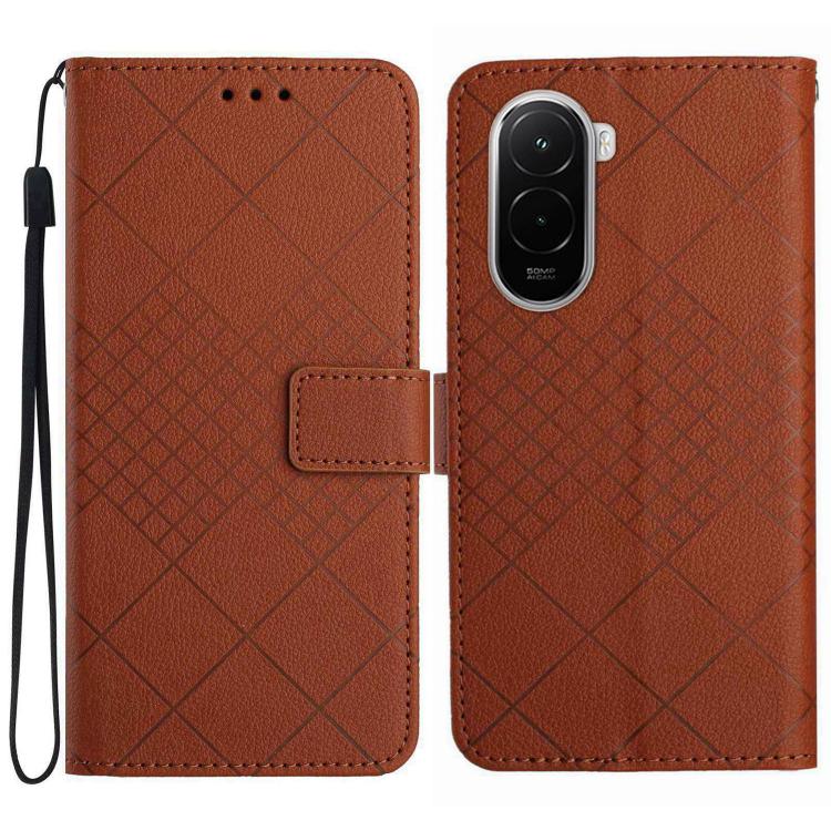 Rhombic Grid Texture Leather Phone Case, For Xiaomi 17T 5G, For Xiaomi Poco X8 Pro 5G, For Xiaomi 17 Pro Max, For Xiaomi 17 Pro, For Xiaomi 17, For Xiaomi Poco M7 4G 169mm, For Xiaomi 15T Pro, For Xiaomi 15T