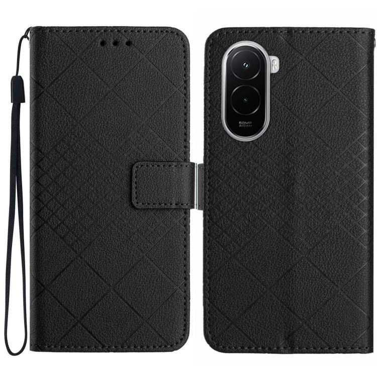 Rhombic Grid Texture Leather Phone Case, For Xiaomi 17T 5G, For Xiaomi Poco X8 Pro 5G, For Xiaomi 17 Pro Max, For Xiaomi 17 Pro, For Xiaomi 17, For Xiaomi Poco M7 4G 169mm, For Xiaomi 15T Pro, For Xiaomi 15T
