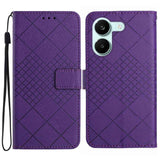 Rhombic Grid Texture Leather Phone Case, For Xiaomi 17T Pro 5G, For Xiaomi 17T 5G, For Xiaomi Poco X8 Pro 5G, For Xiaomi 17 Pro Max, For Xiaomi 17 Pro, For Xiaomi 17, For Xiaomi Poco M7 4G 169mm, For Xiaomi 15T Pro
