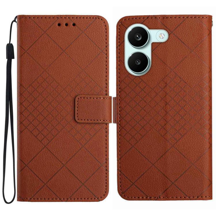 Rhombic Grid Texture Leather Phone Case, For Xiaomi 17T Pro 5G, For Xiaomi 17T 5G, For Xiaomi Poco X8 Pro 5G, For Xiaomi 17 Pro Max, For Xiaomi 17 Pro, For Xiaomi 17, For Xiaomi Poco M7 4G 169mm, For Xiaomi 15T Pro