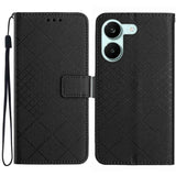Rhombic Grid Texture Leather Phone Case, For Xiaomi 17T Pro 5G, For Xiaomi 17T 5G, For Xiaomi Poco X8 Pro 5G, For Xiaomi 17 Pro Max, For Xiaomi 17 Pro, For Xiaomi 17, For Xiaomi Poco M7 4G 169mm, For Xiaomi 15T Pro