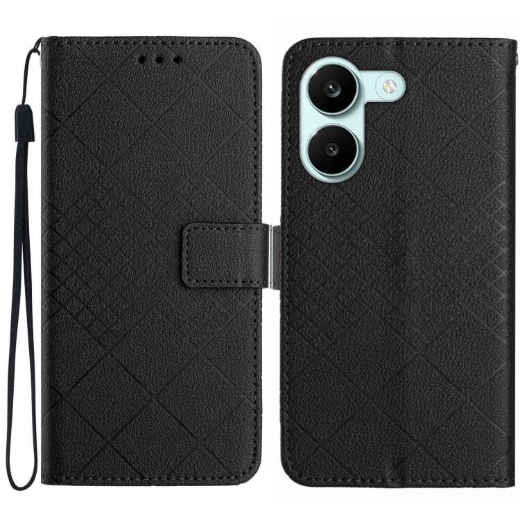 Rhombic Grid Texture Leather Phone Case, For Xiaomi 17T Pro 5G, For Xiaomi 17T 5G, For Xiaomi Poco X8 Pro 5G, For Xiaomi 17 Pro Max, For Xiaomi 17 Pro, For Xiaomi 17, For Xiaomi Poco M7 4G 169mm, For Xiaomi 15T Pro