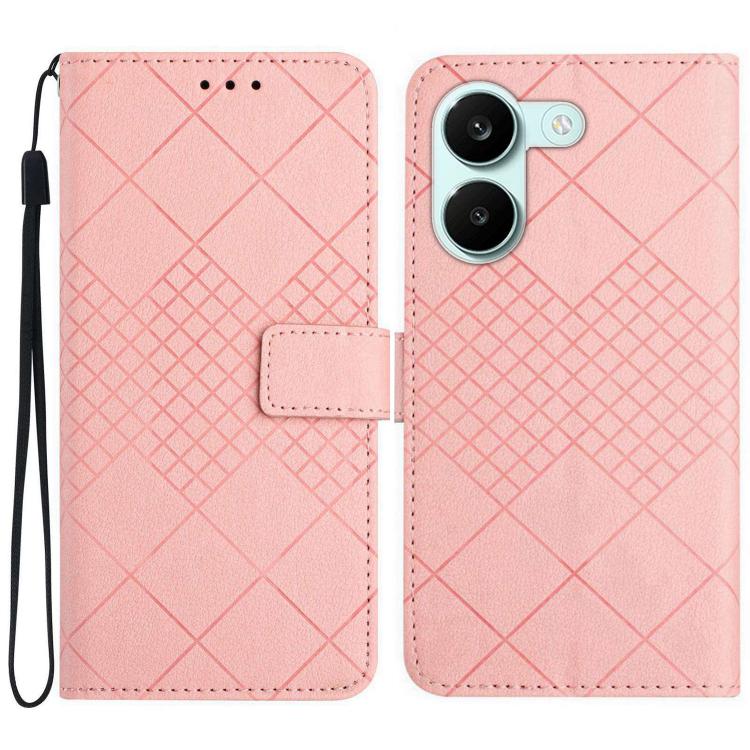Rhombic Grid Texture Leather Phone Case, For Xiaomi 17T Pro 5G, For Xiaomi 17T 5G, For Xiaomi Poco X8 Pro 5G, For Xiaomi 17 Pro Max, For Xiaomi 17 Pro, For Xiaomi 17, For Xiaomi Poco M7 4G 169mm, For Xiaomi 15T Pro