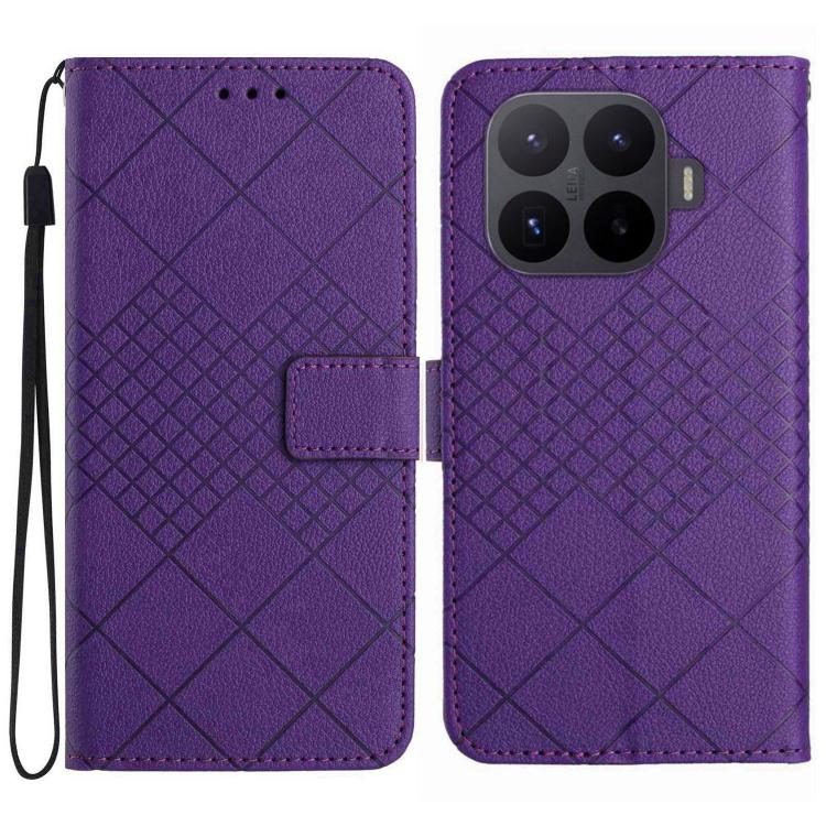 Rhombic Grid Texture Leather Phone Case, For Xiaomi 17T Pro 5G, For Xiaomi 17T 5G, For Xiaomi Poco X8 Pro 5G, For Xiaomi 17 Pro Max, For Xiaomi 17 Pro, For Xiaomi 17, For Xiaomi Poco M7 4G 169mm, For Xiaomi 15T Pro