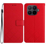 Rhombic Grid Texture Leather Phone Case, For Xiaomi 17T Pro 5G, For Xiaomi 17T 5G, For Xiaomi Poco X8 Pro 5G, For Xiaomi 17 Pro Max, For Xiaomi 17 Pro, For Xiaomi 17, For Xiaomi Poco M7 4G 169mm, For Xiaomi 15T Pro