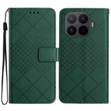 Rhombic Grid Texture Leather Phone Case, For Xiaomi 17T Pro 5G, For Xiaomi 17T 5G, For Xiaomi Poco X8 Pro 5G, For Xiaomi 17 Pro Max, For Xiaomi 17 Pro, For Xiaomi 17, For Xiaomi Poco M7 4G 169mm, For Xiaomi 15T Pro