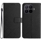 Rhombic Grid Texture Leather Phone Case, For Xiaomi 17T Pro 5G, For Xiaomi 17T 5G, For Xiaomi Poco X8 Pro 5G, For Xiaomi 17 Pro Max, For Xiaomi 17 Pro, For Xiaomi 17, For Xiaomi Poco M7 4G 169mm, For Xiaomi 15T Pro