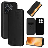 Carbon Fiber Texture Flip Leather Phone Case, For Xiaomi 15 Pro, For Xiaomi 15, For Xiaomi 14T Pro, For Xiaomi 14T