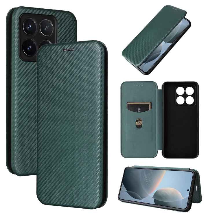 Carbon Fiber Texture Flip Leather Phone Case, For Xiaomi 15, For Xiaomi 14T Pro, For Xiaomi 14T