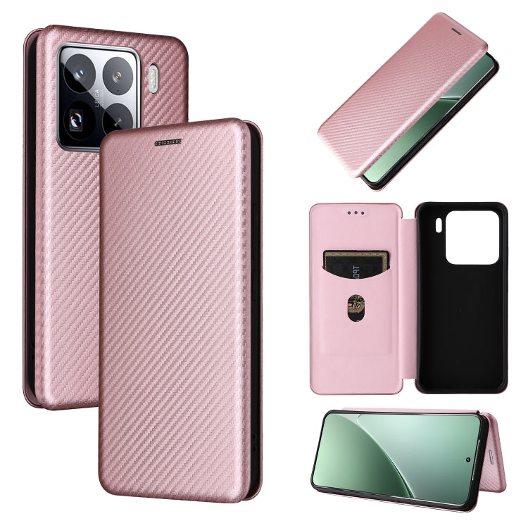 Carbon Fiber Texture Flip Leather Phone Case, For Xiaomi 15 Pro, For Xiaomi 15, For Xiaomi 14T Pro, For Xiaomi 14T