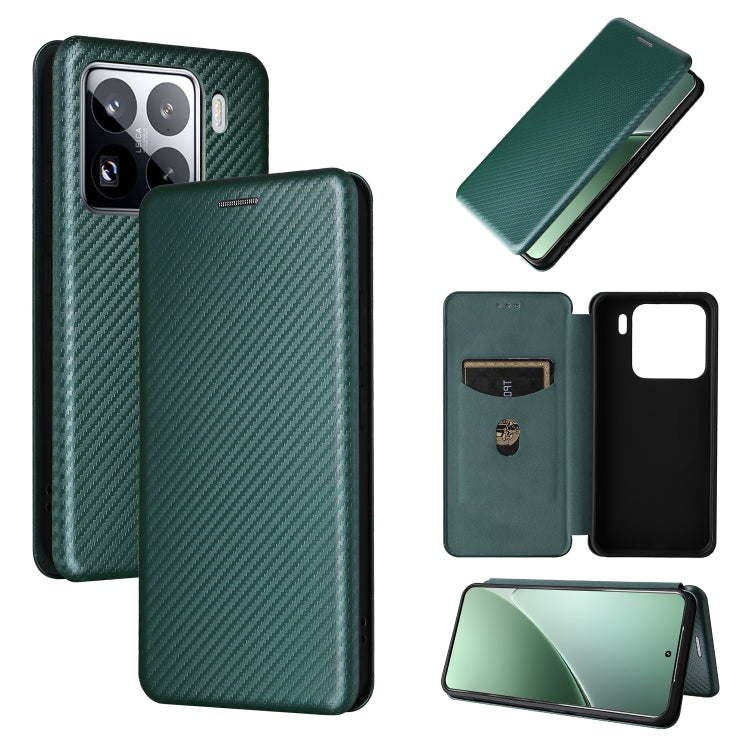 Carbon Fiber Texture Flip Leather Phone Case, For Xiaomi 15 Pro, For Xiaomi 15, For Xiaomi 14T Pro, For Xiaomi 14T