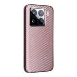 Carbon Fiber Texture Flip Leather Phone Case, For Xiaomi 15 Pro, For Xiaomi 15, For Xiaomi 14T Pro, For Xiaomi 14T