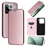 Carbon Fiber Texture Flip Leather Phone Case, For Xiaomi 15 Pro, For Xiaomi 15, For Xiaomi 14T Pro, For Xiaomi 14T
