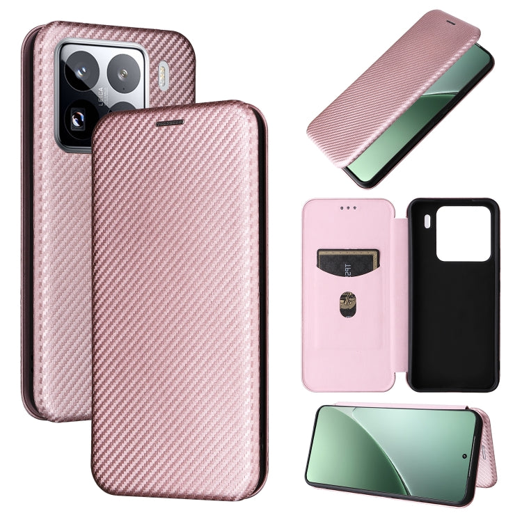 Carbon Fiber Texture Flip Leather Phone Case, For Xiaomi 15 Pro, For Xiaomi 15, For Xiaomi 14T Pro, For Xiaomi 14T