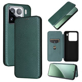 Carbon Fiber Texture Flip Leather Phone Case, For Xiaomi 15 Pro, For Xiaomi 15, For Xiaomi 14T Pro, For Xiaomi 14T