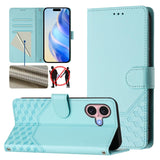 Honeycomb Embossing RFID Leather Phone Case, For iPhone 17e / 16e, For iPhone 17 Pro Max, For iPhone 17 Pro, For iPhone 17, For iPhone Air, For iPhone 16 Pro Max, For iPhone 16 Pro, For iPhone 16 Plus