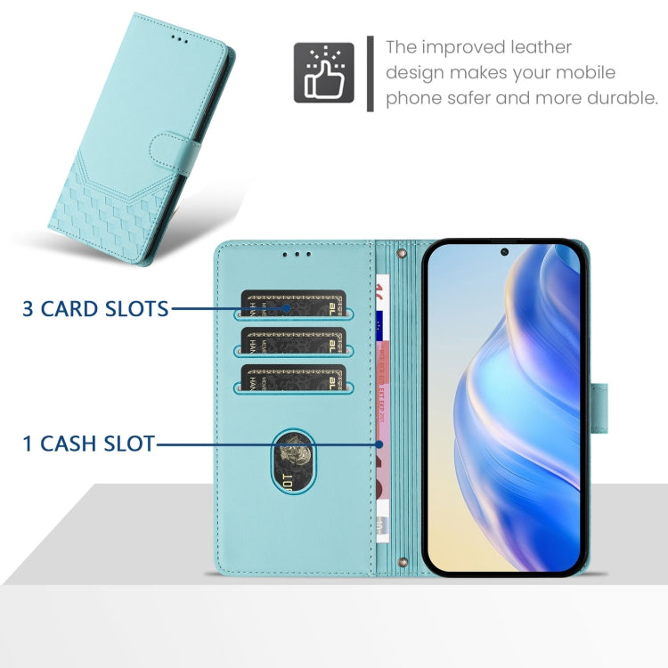 Honeycomb Embossing RFID Leather Phone Case, For iPhone 16, For iPhone 15 Pro Max, For iPhone 15 Pro, For iPhone 15 Plus, For iPhone 15, For iPhone 14 Plus, For iPhone 14 / 13, For iPhone 14 Pro