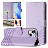 Honeycomb Embossing RFID Leather Phone Case, For iPhone 16, For iPhone 15 Pro Max, For iPhone 15 Pro, For iPhone 15 Plus, For iPhone 15, For iPhone 14 Plus, For iPhone 14 / 13, For iPhone 14 Pro