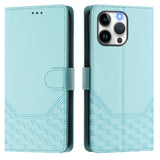 Honeycomb Embossing RFID Leather Phone Case, For iPhone 14 Pro Max, For iPhone SE 2022 / 2020 / 8 / 7, For iPhone 13 Pro Max, For iPhone 13 Pro, For iPhone 13 mini, For iPhone 12 / 12 Pro, For iPhone 12 Pro Max, For iPhone 12 mini