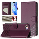 Honeycomb Embossing RFID Leather Phone Case, For iPhone 14 Pro Max, For iPhone SE 2022 / 2020 / 8 / 7, For iPhone 13 Pro Max, For iPhone 13 Pro, For iPhone 13 mini, For iPhone 12 / 12 Pro, For iPhone 12 Pro Max, For iPhone 12 mini