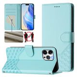 Honeycomb Embossing RFID Leather Phone Case, For iPhone 14 Pro Max, For iPhone SE 2022 / 2020 / 8 / 7, For iPhone 13 Pro Max, For iPhone 13 Pro, For iPhone 13 mini, For iPhone 12 / 12 Pro, For iPhone 12 Pro Max, For iPhone 12 mini