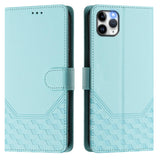 Honeycomb Embossing RFID Leather Phone Case, For iPhone 11 Pro Max, For iPhone 11, For iPhone 11 Pro, For iPhone X / XS, For iPhone XR, For iPhone XS Max, For iPhone 8 Plus / 7 Plus