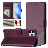 Honeycomb Embossing RFID Leather Phone Case, For iPhone 11 Pro Max, For iPhone 11, For iPhone 11 Pro, For iPhone X / XS, For iPhone XR, For iPhone XS Max, For iPhone 8 Plus / 7 Plus