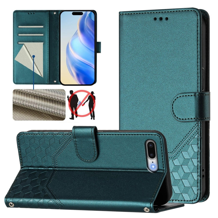 Honeycomb Embossing RFID Leather Phone Case, For iPhone 11 Pro Max, For iPhone 11, For iPhone 11 Pro, For iPhone X / XS, For iPhone XR, For iPhone XS Max, For iPhone 8 Plus / 7 Plus
