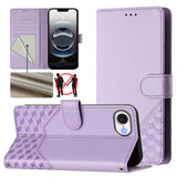 Honeycomb Embossing RFID Leather Phone Case, For iPhone 17e / 16e, For iPhone 17 Pro Max, For iPhone 17 Pro, For iPhone 17, For iPhone Air, For iPhone 16 Pro Max, For iPhone 16 Pro, For iPhone 16 Plus