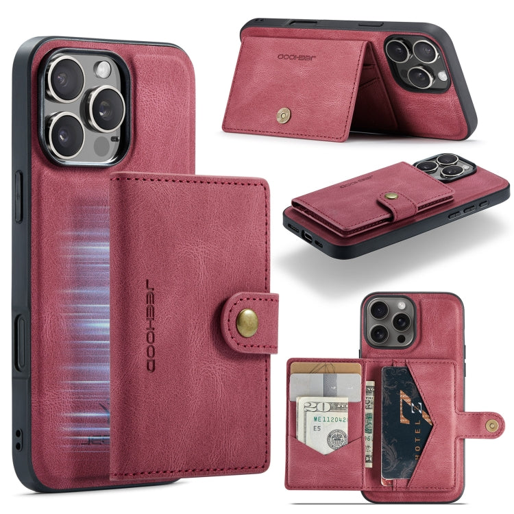JEEHOOD J01 Retro Magnetic Detachable Wallet Phone Case, For iPhone 17e / 16e, For iPhone 17 Pro Max, For iPhone 17 Pro, For iPhone Air, For iPhone 16 Pro Max, For iPhone 16 Pro