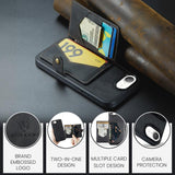 JEEHOOD J01 Retro Magnetic Detachable Wallet Phone Case, For iPhone 17e / 16e, For iPhone 17 Pro Max, For iPhone 17 Pro, For iPhone Air, For iPhone 16 Pro Max, For iPhone 16 Pro