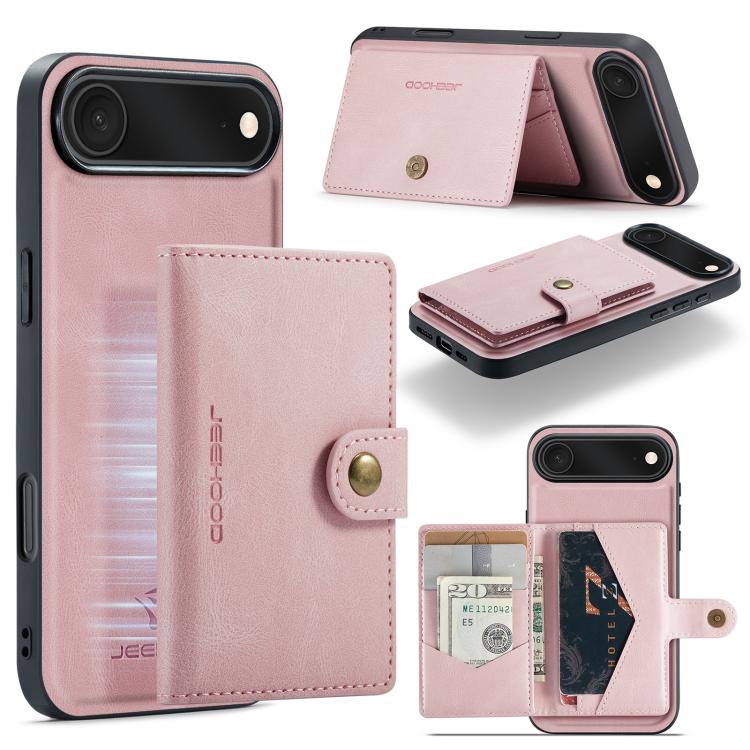 JEEHOOD J01 Retro Magnetic Detachable Wallet Phone Case, For iPhone 17e / 16e, For iPhone 17 Pro Max, For iPhone 17 Pro, For iPhone Air, For iPhone 16 Pro Max, For iPhone 16 Pro