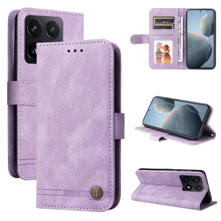 Skin Feel Life Tree Metal Button Leather Phone Case, For Xiaomi 15T 5G, For Xiaomi 15 Ultra, For Xiaomi 15 Pro, For Xiaomi 15, For Xiaomi 14T Pro, For Xiaomi 14T